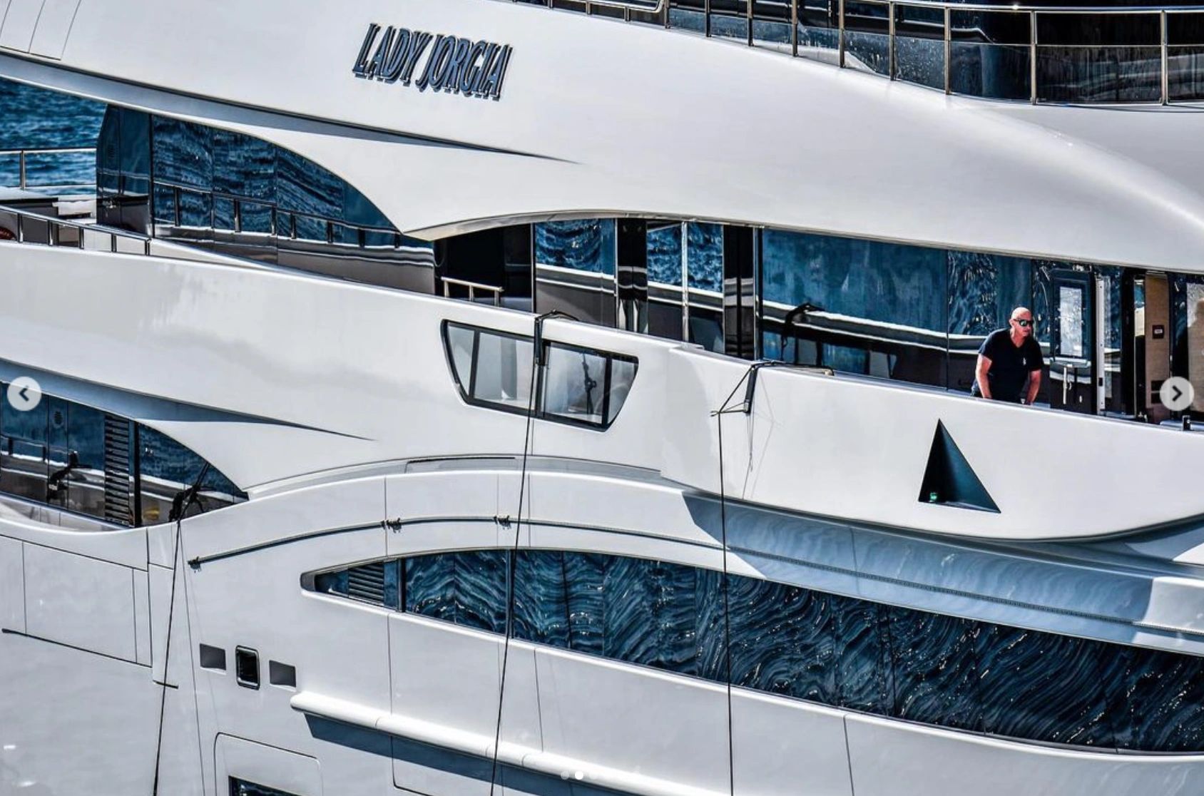 Luxury yacht at night